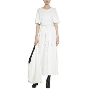 MM6 Maison Margiela Oversized White T-Shirt Dress. Size Small NEW with Tags